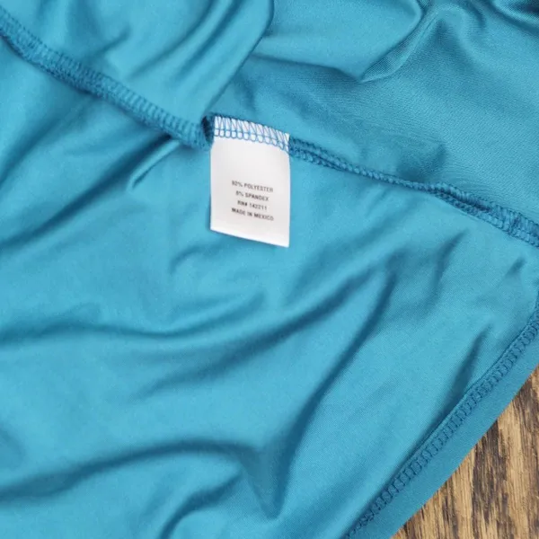 NWT 24Seven Comfort Apparel Womens Knit Faux Wrap Midi Dress Teal Blue 1X - Image 4