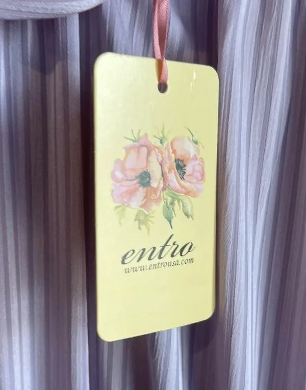 ENTRO Knee-Length Mock Neck Lavender Dress - Large - NWT - Image 9