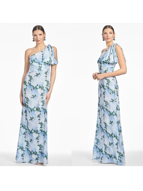 Sachin & Babi Chelsea Gown in Glacial Peonies size 10 - Image 2