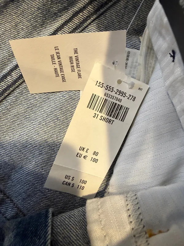 Abercrombie & Fitch The Vintage Flair High Rise Jeans Curve Women's 31 12s NWT - Image 4
