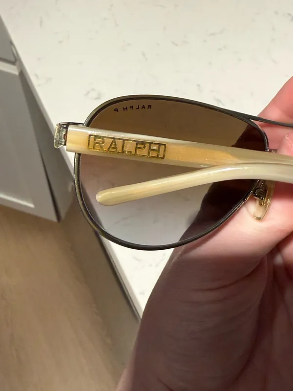 Ralph Lauren Brown Aviator Polarized Sunglasses - Image 3