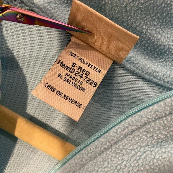 L.L. Bean Size S Aqua Blue Mock Beck Long Sleeve Quarter Zip Pullover Fleece Top - Image 11