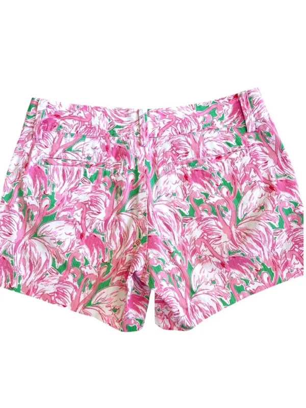 EUC Lilly Pulitzer Callahan Shorts Flamingo Pattern Size 0 - Image 7