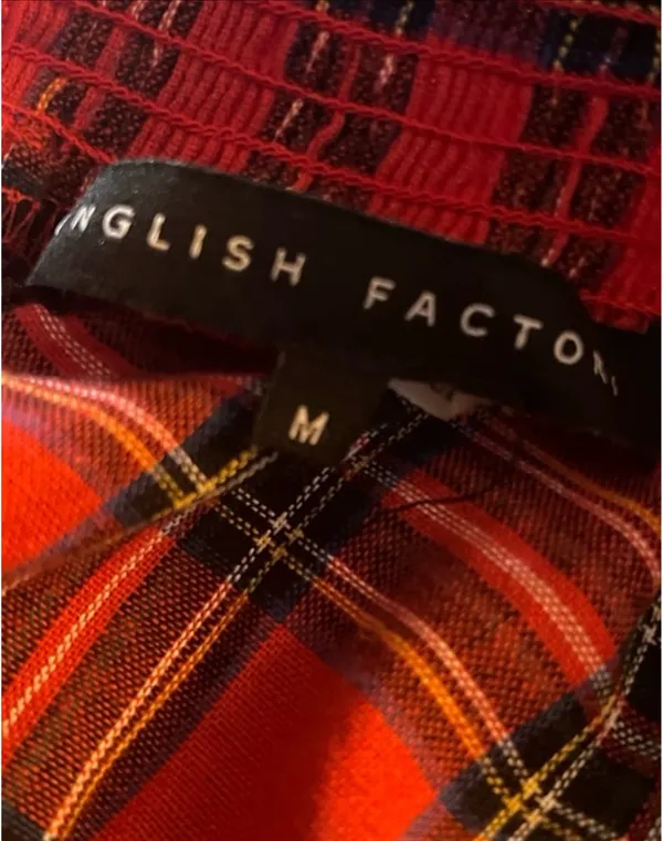 English Factory Ruffle Plaid blouse - Image 4