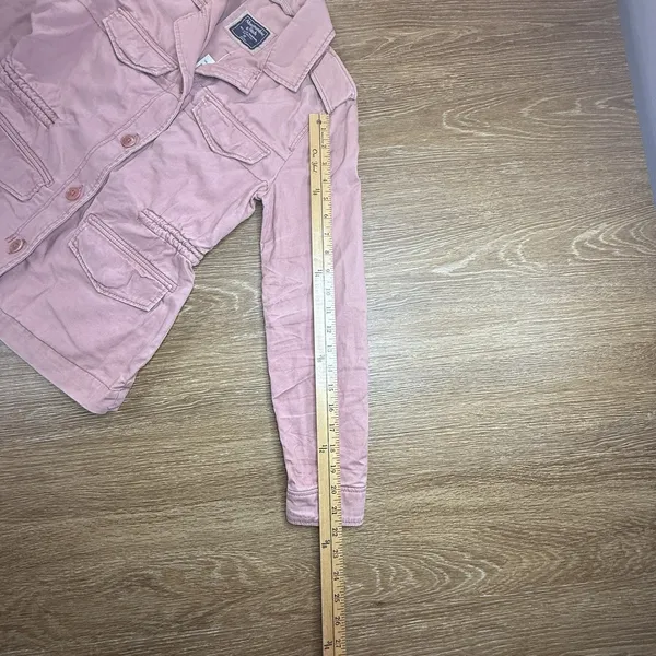Abercrombie & Fitch Utility Jacket Womens XS Pink Military Cargo Cotton NWT - Image 12