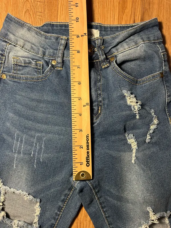Bamboo Women’s Size 00 Distressed Skinny Jeans High Rise Stretch Denim - Image 5