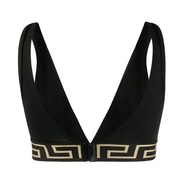 VERSACE Medusa Greca logo cotton jersey lingerie bra top S - Image 2