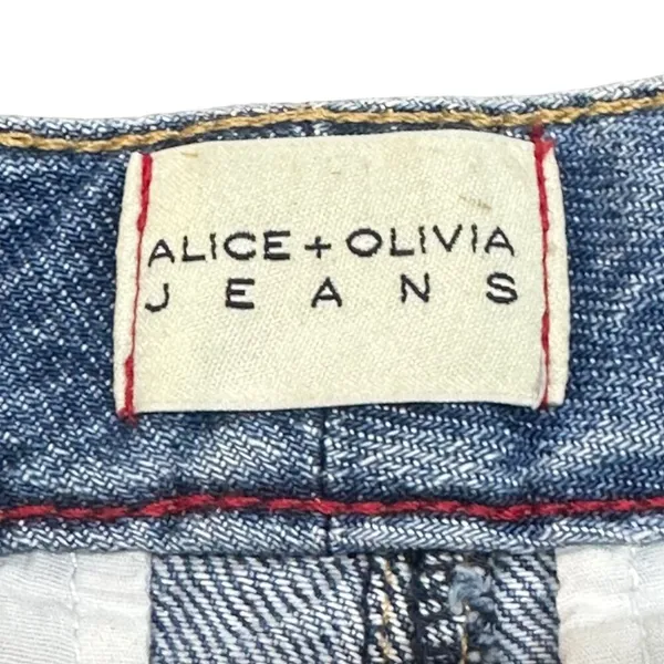 Alice + Olivia Conry Pleated Denim Shorts Ivy Blue Cotton‎ High Waist Cuffed 25 - Image 6