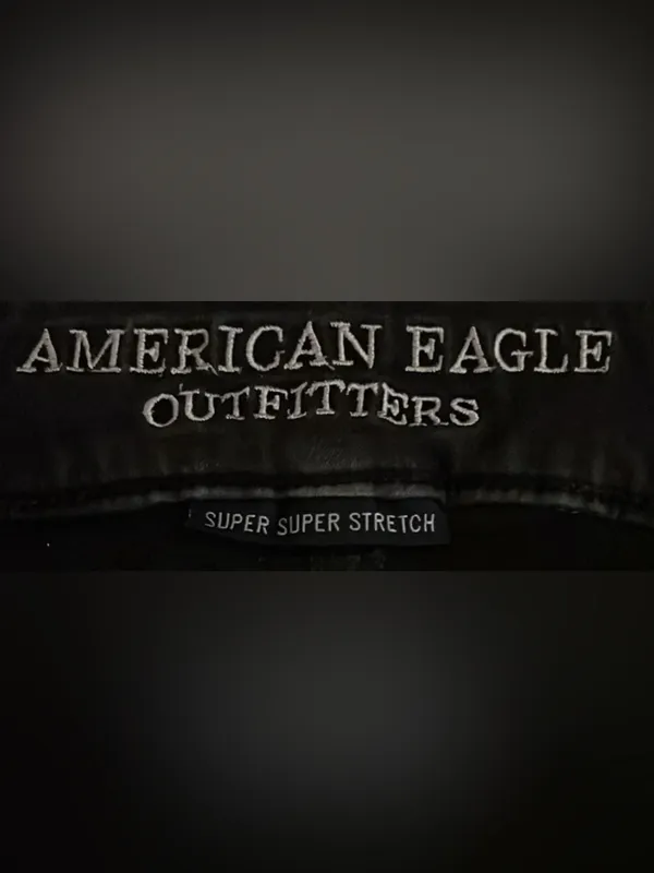 American Eagle Outfitters AEO Women's Black Distressed Denim Stretch Shorts - Image 7