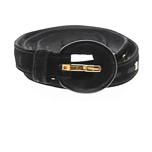 XS Vintage Salvatore Ferragamo Vara buckle belt suede leather black gold logo - Image 5
