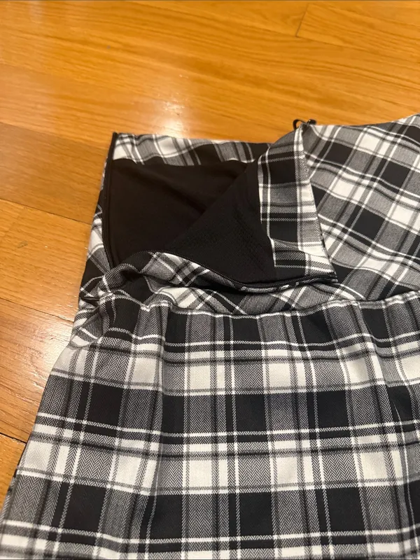 NWT Halara play it my way black / white skirt with short built in size Xlarge. - Image 4