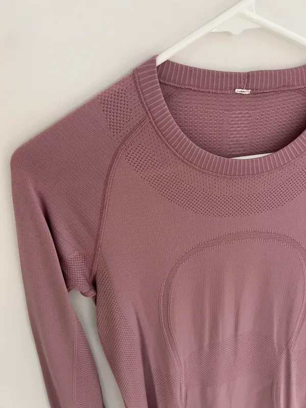 Lululemon Swiftly Tech Long Sleeve Quicksand Pink Mauve 6 - Image 2
