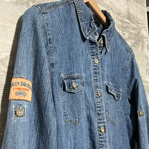 VINTAGE Button Down Shirt Jacket XL - Image 2