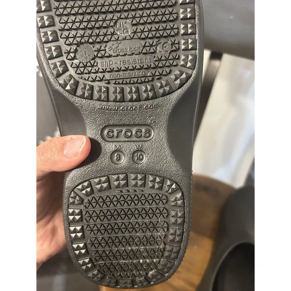 Crocs Dual Comfort Lock Slip On Slip Resistant Clog Black Women 10 Men 8 Unisex - Image 7