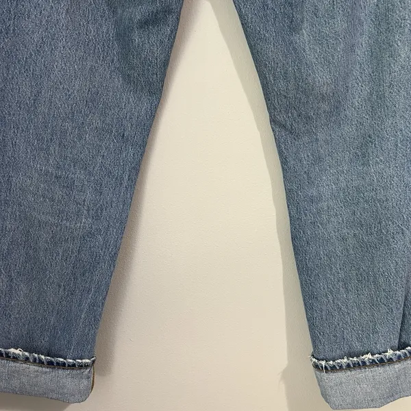 RE/DONE 70's Straight Jeans Women's Size 28 Destroyed Sunfaded Indigo High Rise - Image 8