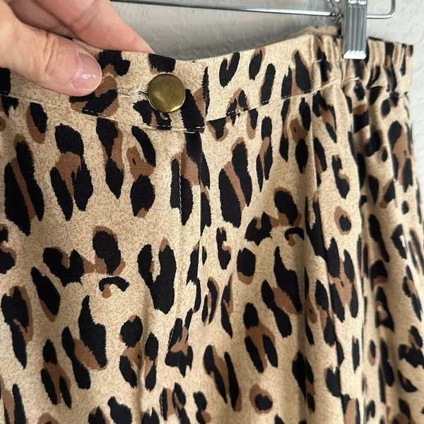 Vintage Odeliah Cheetah Animal Print Maxi Skirt Mermaid Size 10 Stretchy Fall - Image 6
