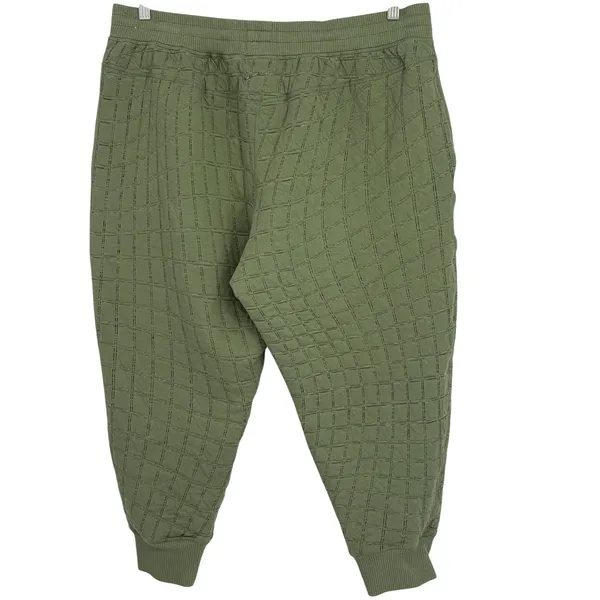 Nike Yoga Therma FIT Luxe Jogger Women 1X Reversible‎ Green Quilted Pants - Image 5