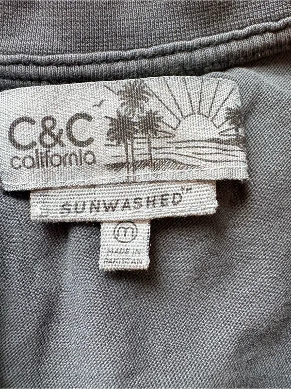 C&C California Stonewashed Charcoal Floral 'Les Fleurs de Paris' Tee - Image 2