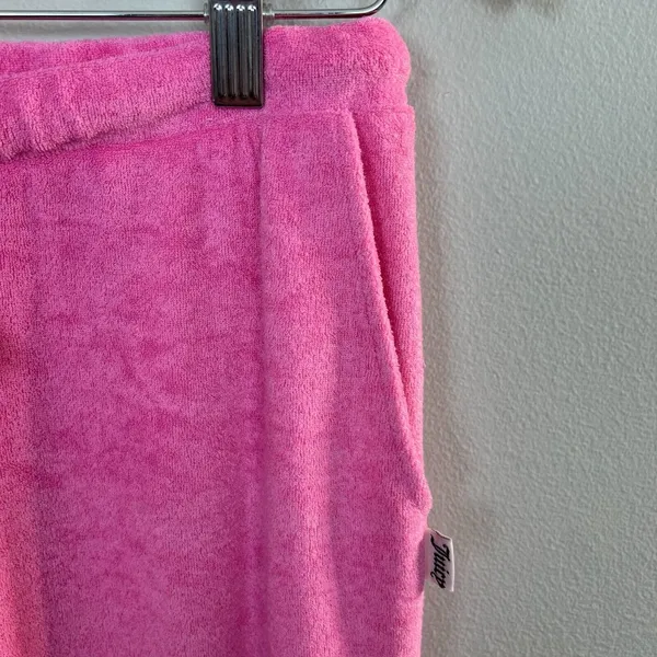 Juicy Couture Sleepwear Jogger Pants Large Pink Studded‎ Drawstring Lounge - Image 4