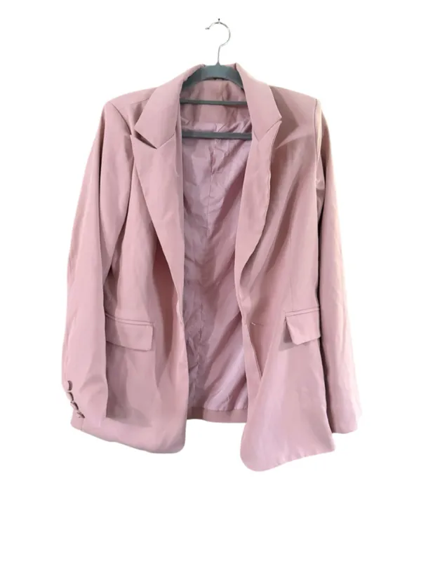 Women's Pink Blazer Jacket Size M Size M - Image 2