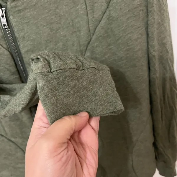 Anthropologie Saturday Sunday Homestead Green Quilted Zip-Up Jacket‎ Size Small - Image 5