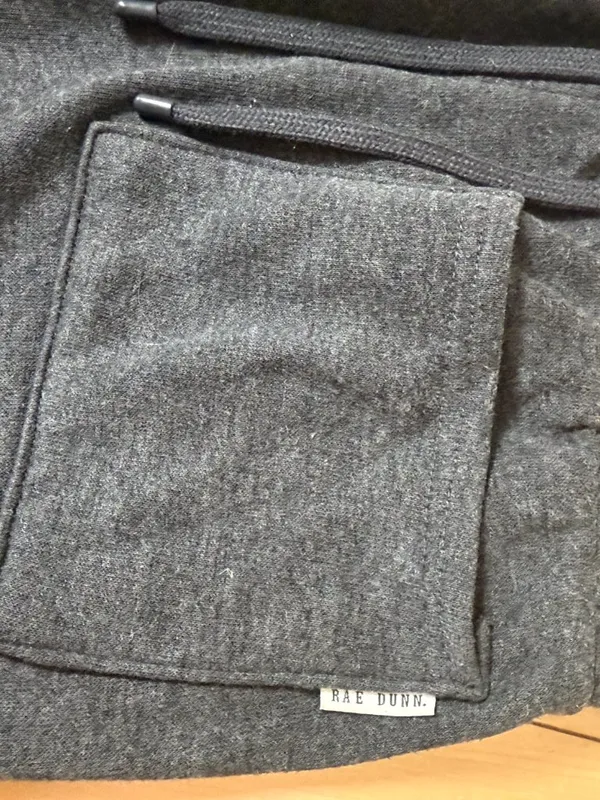 RAE DUNN Charcoal Grey Wide Leg Sweat Pants Size XS - Image 11