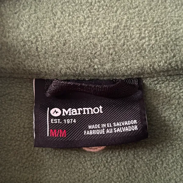 Marmot Rocklin 1/2 Zip Fleece Pullover Size Medium Foliage Dark Azure - Image 5