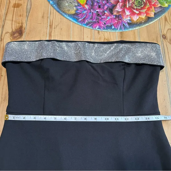 NWT Lulus Unbelievable Sparkle Black Rhinestone Strapless Mini Dress - Image 6