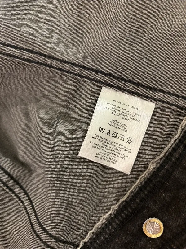 Anthropologie Pilcro Dark Gray Denim Jacket Sz M - Image 10