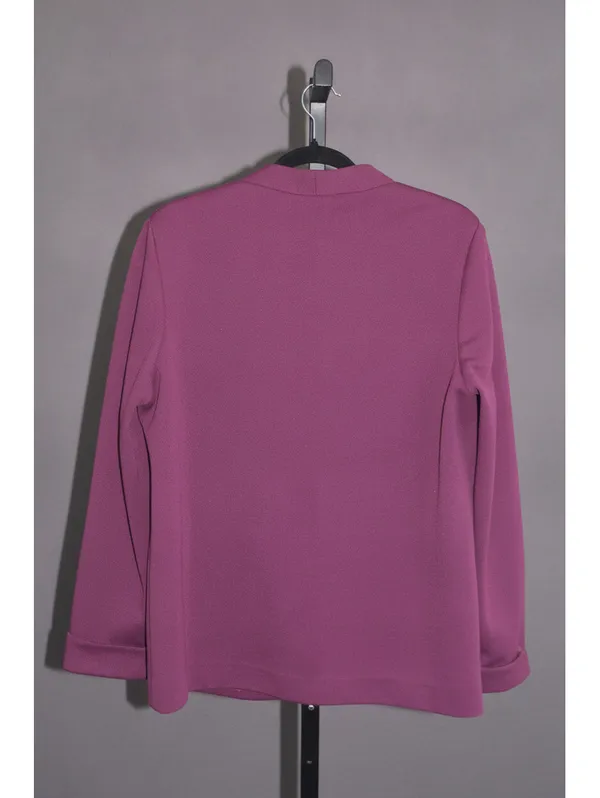Vintage (70s) Paula Brooks Original Magenta Purple Blazer Patch Pockets Size 2X - Image 2