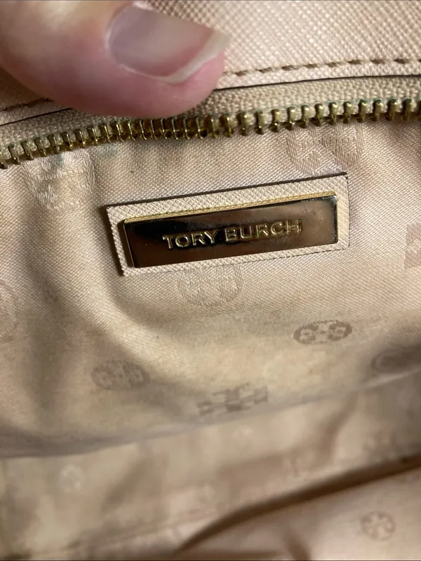 Tory Burch Robinson Large Pale Leather Satchel with Detachable Strap - Image 12