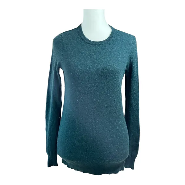 C by Bloomingdale's 2-Ply Cashmere Dark Green Sweater Sz S - Image 4