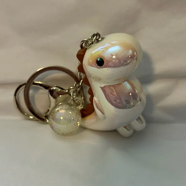 NEW Light Green Dinosaur Keychain Bag Charm – Cute Acrylic Dino - Image 5
