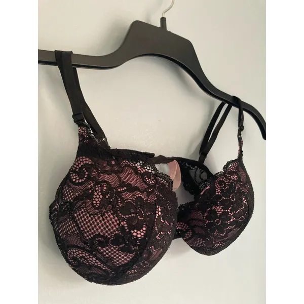 Vintage Victoria's Secret Bra Push Up 34C Padded Lace Fairy Whimsigoth - Image 2