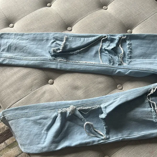 Adika‎ Light Washed Distressed Denim Jeans Size XS - Image 5