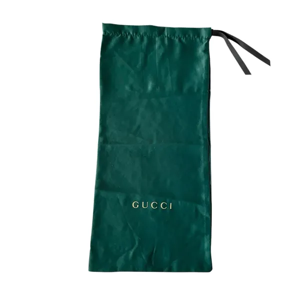 Gucci set of dark green silky polyester rectangular shoe storage drawstring bags - Image 2