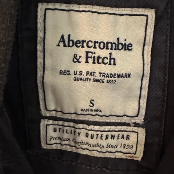 Abercrombie & Fitch Jacket Womens Charcoal Gray Military Hooded Utility, S‎ - Image 5