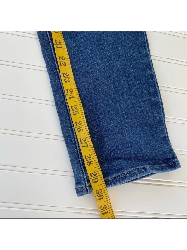 Levis Mid Rise Skinny Jeans‎ Womens 14M Medium Wash Blue Denim W32 L32 - Image 9