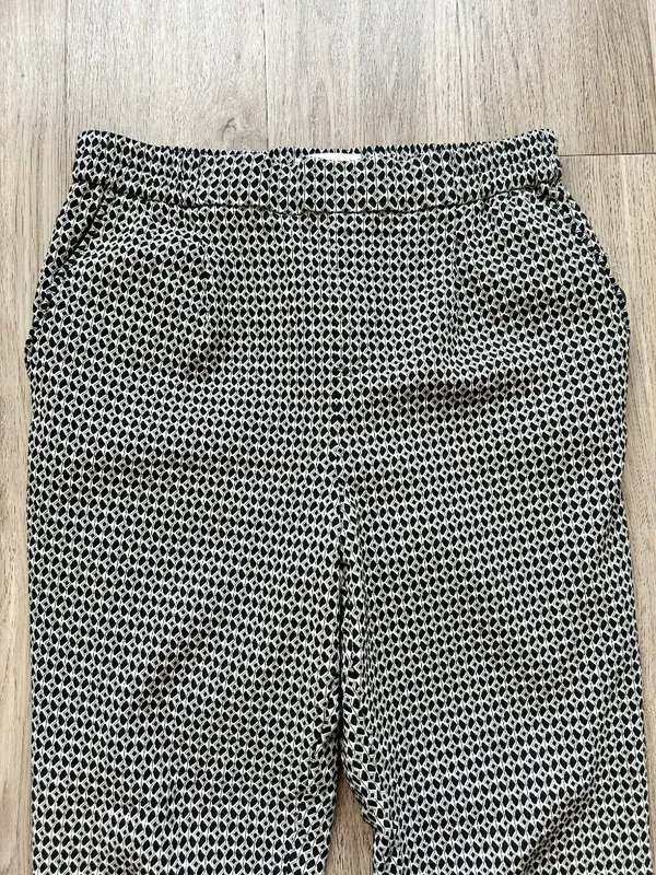 Anthropologie Larkin Jacquard Trouser Pants in Black Motif Size S - Image 4