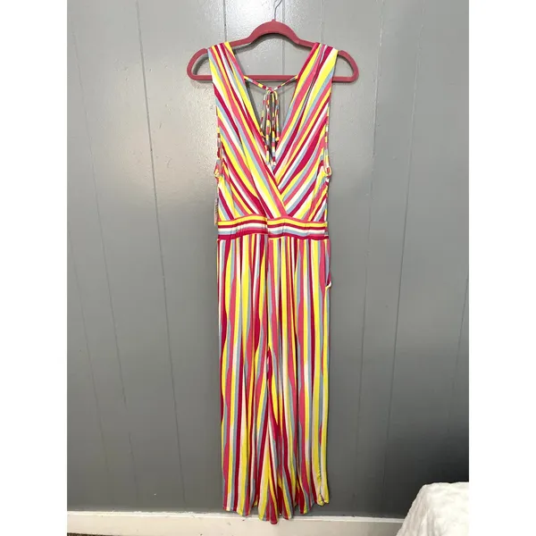 NEW Torrid Colorful Stripes Sleeveless Super Soft Surplice Jumpsuit 1X - Image 6