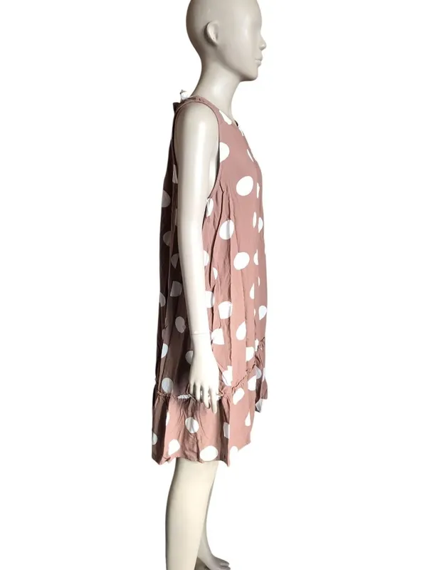 Loft Brown and White Polka Dot Dress - Image 3