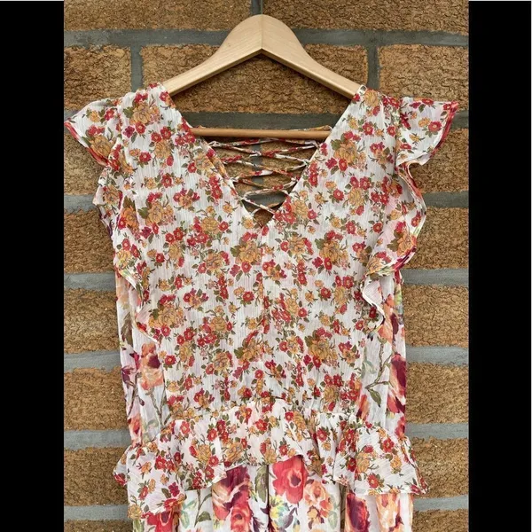 Anthropologie FIG & FLOWER boho dress large - Image 3