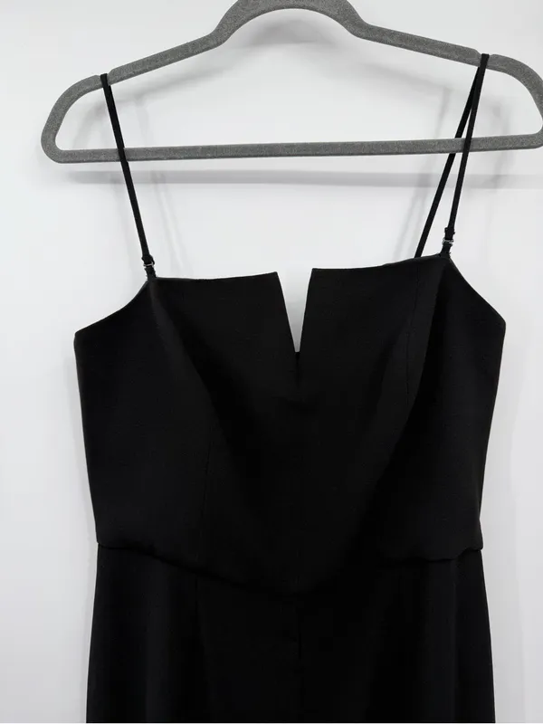 WAYF Spaghetti Strap Wide Leg Jumpsuit Womens M Black V Neck Formal - Image 5