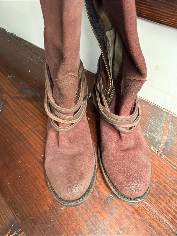 ✨Freebird by Steven Coal Tall Leather Boots Size 6 Wine Red✨ - Image 4