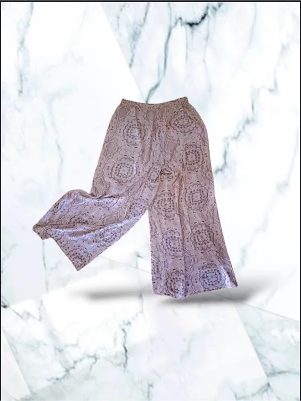 Anthropologie E By Eloise Medallion Print Wide Leg Palazzo Pants Luxury Boho Medium - Image 3
