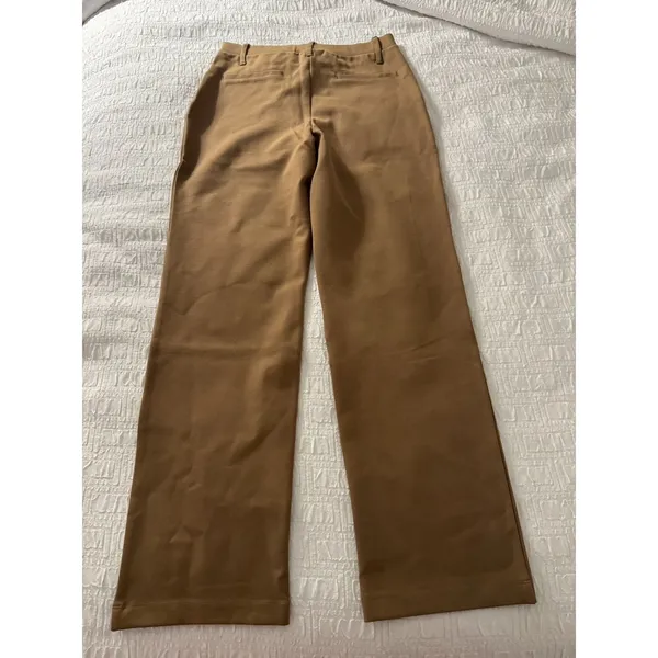 Quince Ultra-Stretch Ponte Straight Leg Pants Roasted Pecan Size Medium - Image 3