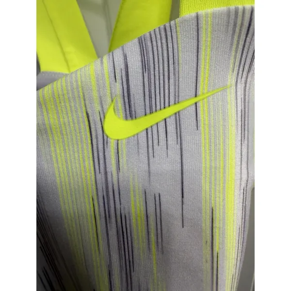 Nike Gray And Neon Yellow Crisscross Tank - Image 3