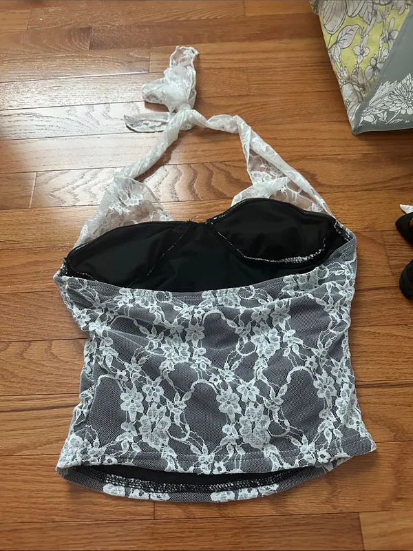 SHEIN White Lace Halter Camisole - Image 2