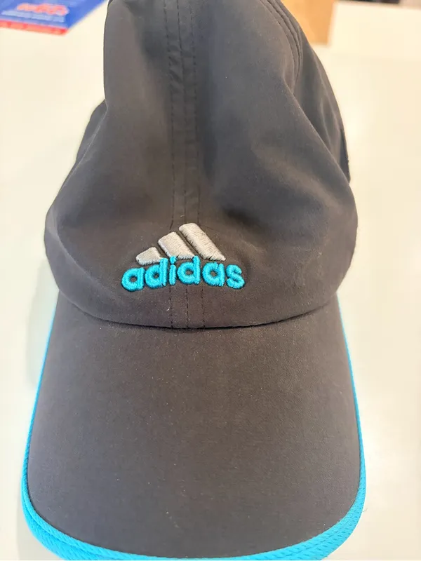 adidas Black Cap with Bright Blue Trim - Image 2