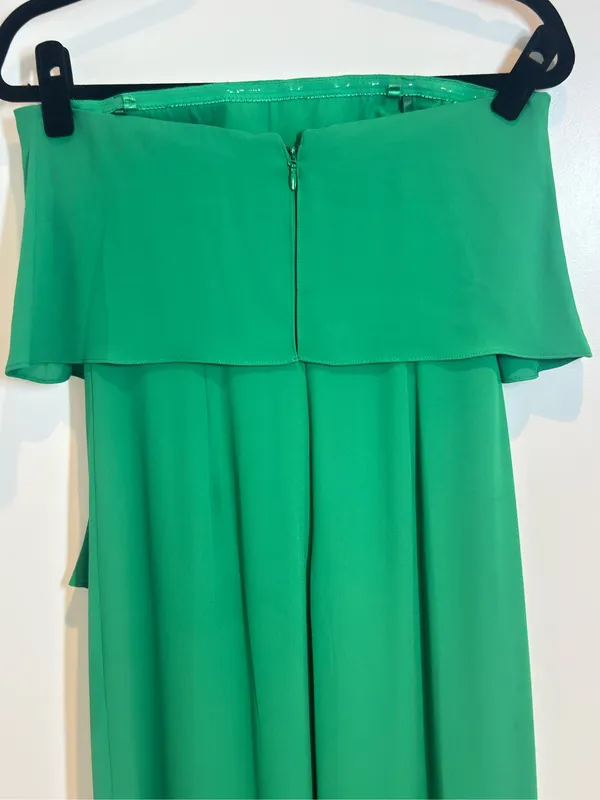 BCBGMaxAzria Green Felicity Strapless Gown Size 4 - Image 8